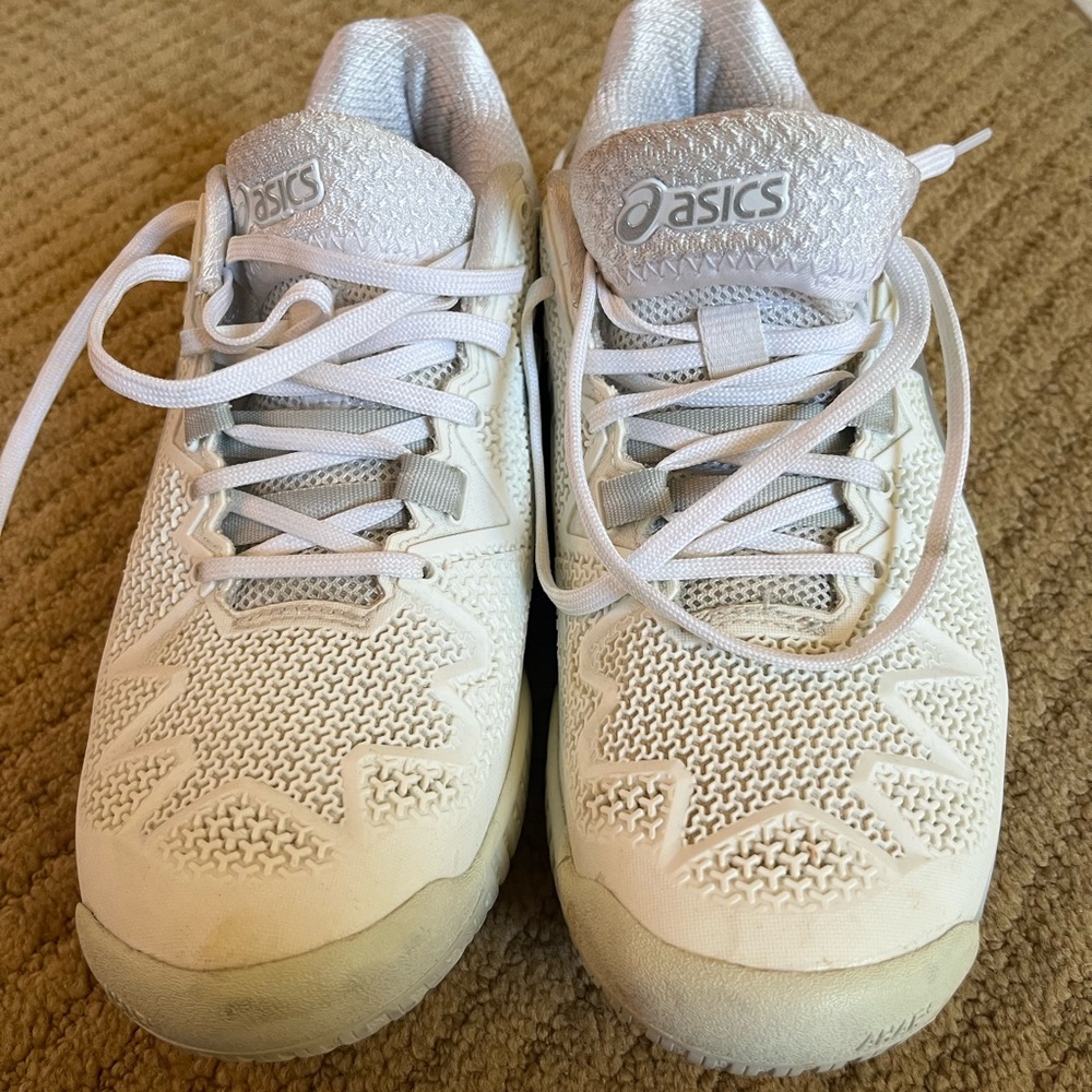 Asics Gel Resolution 8 men’s white tennis sneakers